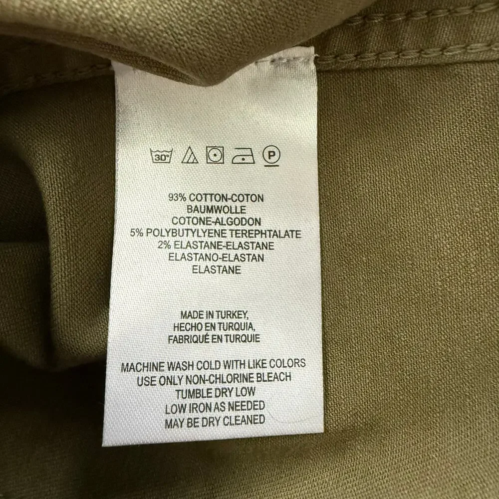 Free People mini skirt stretchy military green boho 4